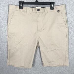 Elevenparis Shorts Mens 34 Tan Chino Bermuda Cotton Pockets Preppy Nautical **